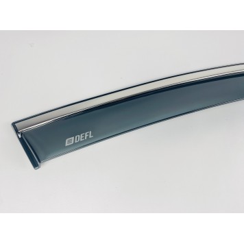 Дефлекторы окон Volkswagen Jetta 2011-2018 Sedan/USA с нерж. хром полоской-5